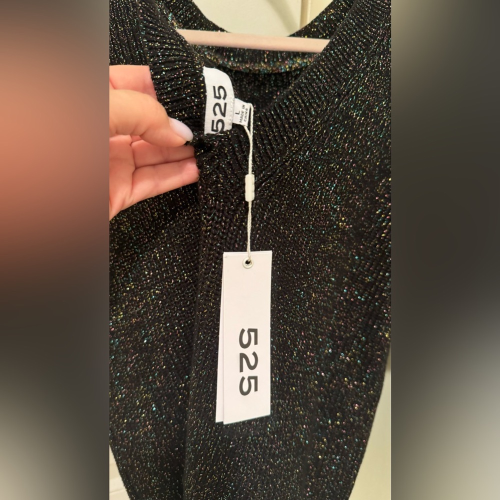 525 black Lurex sweater NWT